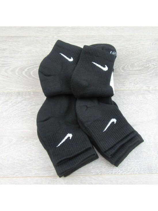 Nike Everyday Plus Cushioned Ankle Socks 6 Pack Mens Size 8-12 Black Dri-Fit NEW - Picture 5 of 9